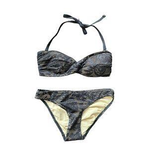 ASOS mesh Bikini Small black bandeau & bottoms